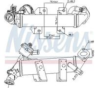 Exhaust gas cooler Steel 989389 NISSENS for NISSAN RENAULT OPEL