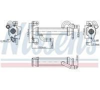 Cooler, exhaust gas recirculation NISSENS 989400 for DAILY V Van 2.3 2011-2014