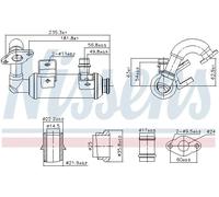 Exhaust gas cooler Steel 989407 NISSENS for FORD TOURNEO CONNECT TRANSIT CONNECT
