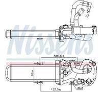 Exhaust gas cooler Steel 989412 NISSENS for VW JETTA III BEETLE GOLF VI