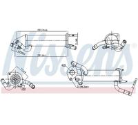 Exhaust gas cooler Steel 989449 NISSENS for FORD TRANSIT Bus TRANSIT Van
