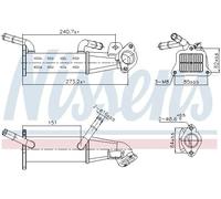 Exhaust gas cooler Steel 989451 NISSENS for PEUGEOT CITROËN