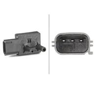 HELLA 6PP 009 409-281 Sensor, exhaust pressure - 3-pin connector - Bolted