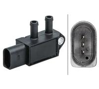 HELLA 6PP 009 409-621 Sensor, exhaust pressure - 3-pin connector - Bolted