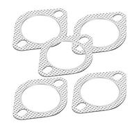 Exhaust Gasket, 2.5 inch Zinc Plating Exhaust Header Down Pipe Collector Flange Gasket 2 Bolt Exhaust Flange Gasket