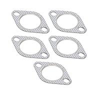 Exhaust Gasket 5Pcs 2In Exhaust Pipe Flange Gasket High Temp Resistance For Turbo Manifold Header Down Dump Pipes