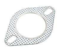Exhaust Gasket, Down Pipe Gasket Reinforced Metal 2 Holes Universal Replacement for 2.25in 57mm Flange Joint Turbo Vehicle