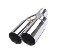 Exhaust Headers Stainless Steel Exhaust Tailpipe Muffler 63mm Inlet 76mm Outlet Double Cylinder For Car Exhaust System