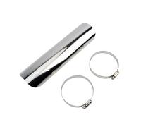Exhaust Heat Shield Motorcycle Exhaust Muffler Pipe Guard Shield Protector Cover Fit For Harley Retro Cruise Moto Universal(Silver)