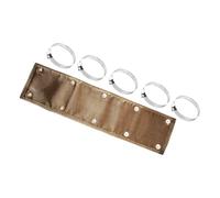Exhaust Heat Shield Titanium Alloy Thermal Insulation Cover Double Layer | Flexible titanium shell with silicone fabric inner layer, 1350F protection, and adjustable clamp for custom fit