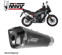 H.084.LDRB - Exhaust Muffler MIVV DELTA RACE Black SS HONDA CB 500 X (21-23)