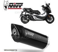 Exhaust Muffler Mivv Mover Steel Black Honda Forza 300 2018 > 2020