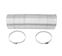 Exhaust Hose,Ventilation Duct Hose,11cm Flexible Duct Hose 4 Layer Flexible Foil Duct Dryer Air Vent Hose for Tumble Dryer, Extractor Fan, Grow Tent, 2 Clamps Include(150cm)