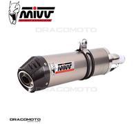 MIVV Exhaust Muffler Oval Titanium Carbon Cap Slip-On Kawasaki Versys 1000 2012-2014