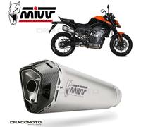 Mivv Delta Race Ktm 790 Duke 2018-20/890 Duke 2020-23 Kt.020.ldrx Homologated Slip On Muffler Silver Homologated unisex