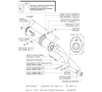 Exhaust Leovince X3 Aluminium Yamaha Tt 600 R 1998 > 2005