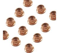 EXHAUST MANIFOLD NUTS HEAD STUD NUT M8 HEX COPPER SELF LOCKING Compatible With For BMW E30 3 SERIES
