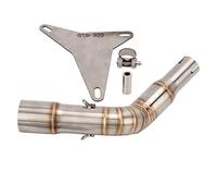 Exhaust Mid Pipe, Metal Motorcycle Refitting Muffler Middle Link Pipe Replacement Motorcycle Mid Pipe Link Connect motorcycle exhaust pipe for GTS 125 250 300 2008-2021