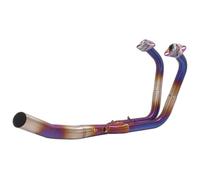 Exhaust Middle Link For Ninja 400 Z400 2017-2020 Motorcycle Exhaust Modified Middle Front Link Pipe 51mm Escape Front Muffler Slip On Muffler Section Mid Pipe(A-blue)