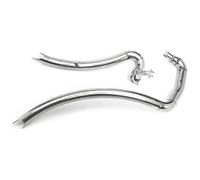 Exhaust Middle Link For YAMAHA For V Star For Dragstar 1100 XVS1100 Slash Cut Exhaust System Pipe Baffle Drag Pipes With Muffler Removable Silencers Muffler Section Mid Pipe(Chrome)