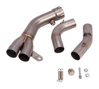 Exhaust Middle Link For YAMAHA YZF R1 2009-2014 Motorcycle Exhaust Escape Modified Catalyst Mid Link Pipe Eliminator Enhanced Muffler Exhaust Mid Link Pipe(Stainless Steel B)