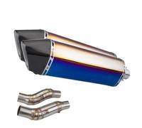 Exhaust Motorcycl Carbon Fiber Muffler, Motorcycle Exhaust System Upgrade, Double Pipe, Reset, For N-ja Z1000 Z1000SX(Type-D)