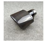Exhaust Muffler 1 PC Big Oval Exhaust Pipe Car Universal Carbon Fiber Stainless Steel Muffler Tip Tailpipe Nozzles Tail Throat Car Turbocharger(IN 70 OUT 90-155MM)