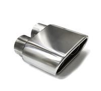 Exhaust Muffler 1 Pcs Double Inner Exhaust Tip Stainless Steel Exhaust Pipe Square Muffler Tips For Universal Car 60mm Nozzle Car Turbocharger
