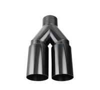 Exhaust Muffler 2.5'' Inch Stainless Steel Dual Exhaust Tip 3'' Flat Cut Out Muffler End Pipe Single Layer Car Exhaust Tail Throat(HOEQ20111)
