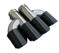 Exhaust Muffler 2Pcs Car Exhaust Pipe H Model Carbon Exhausts Dual End Tips For BMW Muffler Pipes Tail(IN 60MM OUT 101MM)