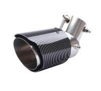 Exhaust Muffler Adjustable Angle Exhaust Tip Stainless Steel W/Carbon Fiber ABS Shell Universal For Car SUV Truck Bolt-On Car Turbocharger
