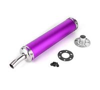 Exhaust Muffler,Akozon Muffler Silencer 20Mm/0.8In With Stainless Steel Fit For Modified Parts For 2 Stroke Motorcycle (Purple)