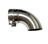 Exhaust Muffler Auto Parts Exhaust Pipe Suppressor Stainless Steel Exhaust Outlet Elbow Connection Car Silencers(67mm)