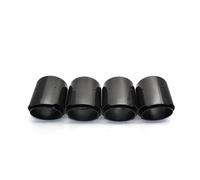 Exhaust Muffler For BMW F87 F80 F82 F83 4 Pcs Carbon Fiber Exhaut Tips Universal Exhaust Pipe 70mm Inlet Muffler Nozzle Car Exhaust Tail Throat(4 pcs GlossyBlack)