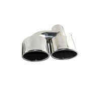 Exhaust Muffler For C36 W204 1PCS 63mm Car Exhaust Tail Pipe Rolled Edge Dual Exhaust Tip Stainless Steel Silver(EJ30213-R-AG)