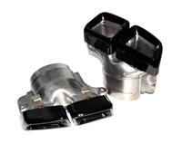 Exhaust Muffler For Mercedes For Benz GL-class For AMG ML63 14-16 Exhaust The Modified Four-outlet Square Tailpipe For W166 Car Exhaust Tail Throat(Black)