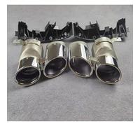 Exhaust Muffler For Q8 Sport Style Change SQ8 Diffuser 2020+ Black Exhaust Pipe Nozzles Tailpipes Silver Car Rear Muffler Tip Tails(Silver)