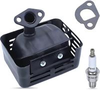 Exhaust Muffler Kit For Honda Gx200 Gx160 Gx120 Gx140, Adefol Exhaust With Pipe + Gasket + Spark Plug Replacement Parts Engine Muffler Accessori -JA