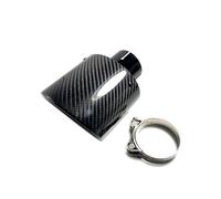 Exhaust Muffler Oval Slanted Carbon Black Exhaust Tips Glossy Muffler Exhaust Tip For Muffler Pipes Tailpipe Trims(60MM-130MM Oval)