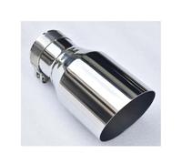 Exhaust Muffler Pipe 1PCS 304 Stainless Steel Universal Automobile Exhaust Pipe Muffler Car Exhaust Tailpipe(63MM IN -115MM OUT)