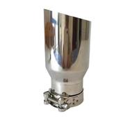Exhaust Muffler Pipe 1PCS 304 Stainless Steel Universal Automobile Exhaust Pipe Muffler Car Exhaust Tailpipe(63MM IN- 76MM OUT)