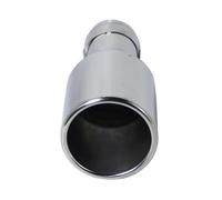 Exhaust Muffler Pipe 51mm Intlet 76mm Outlet Universal Modification Muffler Chrome Stainless Steel Exhaust Tip Pipe Tail Pipes Car Exhaust Tailpipe(Sliver)