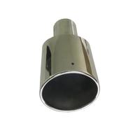 Exhaust Muffler Pipe Ellipse Stainless Steel Vehicle Refitting Universal General Muffler Tail Throat Car Exhaust Tailpipe(63MM IN -105MM OUT)