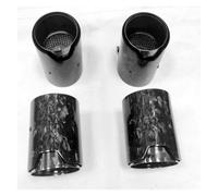 Exhaust Muffler Pipe For BMW M2 F8 M3 F80 M4 F82 For M5 F10 M6 F12 Muffler Tip 70mm Nozzle 4 Pcs Carbon Fiber Matte Car Exhaust Car Exhaust Tailpipe(Glossy Black 4pcs)