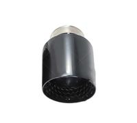 Exhaust Muffler Pipe FOR Golf FOR GTI MK7 Tail Tips Exhaust Tip Honeycomb Matte Black Stainless Muffler Car Exhaust Tailpipe(Right ID51-OD101)