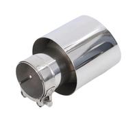 Exhaust Muffler Pipe Stainless Steel Universal Exhaust System End Pipe+Car Tip 1 Piece Car Exhaust Tailpipe(IN 51MM OUT 89MM)