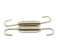 Exhaust Muffler Silencer 2PCS 68mm Universal Motorcycle Muffler Mounting Spring Link Pipes Stainless Steel Rotatable Metal Springs Kit Set End Silencers Motorcycle