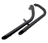 Exhaust Muffler Silencer For Y&amaha For Virago 250 For V Star XV125 For V-Star XV250 XV 125 Slash Cut Full System Muffler Dual Silencer Exhaust Pipe(Black Style B)