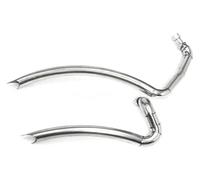 Exhaust Muffler Silencer For Y&amaha For Virago XV125 XV 125 XV250 XV 250 Motorcycle Slash Cut Muffler System Removable Silencer Exhaust Pipe(Chrome)