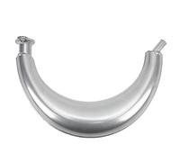 Exhaust Muffler Silver Half Moon Banana Exhaust Muffler Pipe Steel Alloy Engines Motorized Curving Exhaust Muffler Pipe for 2 Stroke